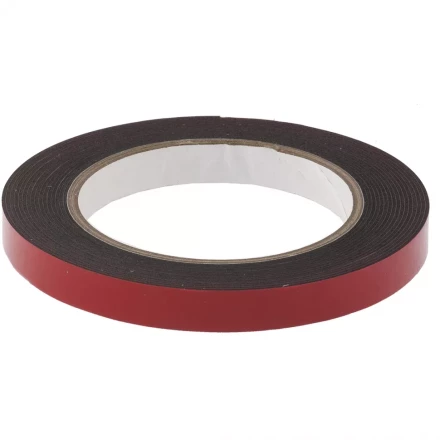 Лента клейкая на вспененной основе двусторонняя черная усиленная 12 мм х 5 метров MATRIX 89083 купить в Когалыме