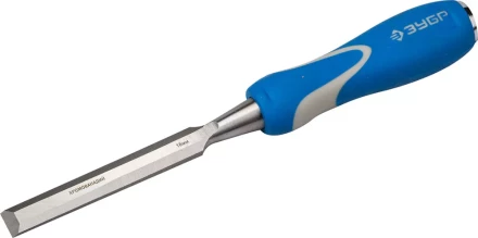 Стамеска ЗУБР "ЭКСПЕРТ" с ударопрочной двухкомпонетной ручкой и стальным затыльником для ударных работ, 16мм 18097-16 купить в Когалыме