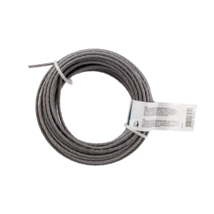 Леска для триммера квадратная витая, армированная алюминием, 3.0 мм х 10 м, Россия Сибртех 962005 купить в Когалыме