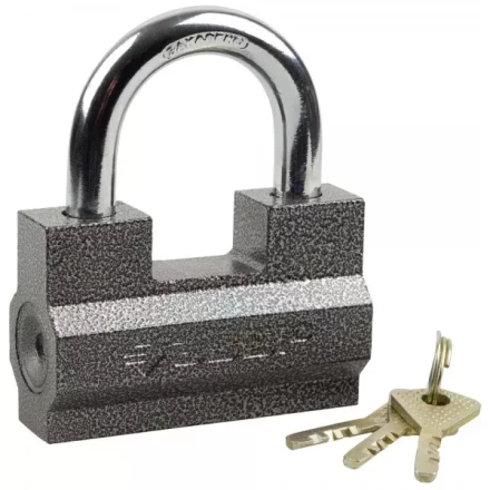Замок ЗУБР "МАСТЕР" навесной, повышенной защищенности, дисковый механизм секрета, ключ 7 "пинов, 85х55мм 37201-7_z01 купить в Когалыме