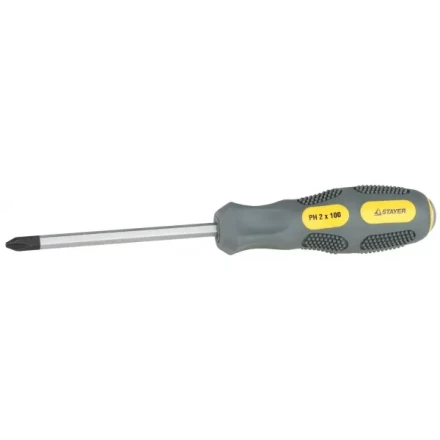 Отвертка STAYER "PROFESSIONAL" "MAX-GRIP" ударная, двухкомпонентная рукоятка, магнит наконечник, Cr-V, PH №3x150мм 25824-3-150 G купить в Когалыме