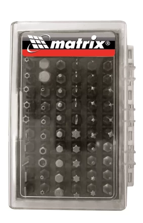 Набор бит с магнитным держателем, CrV,61шт MATRIX 11387 купить в Когалыме