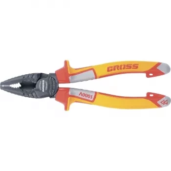 Плоскогубцы комбинированные, диэлектрические трехкомпонентные рукоятки до 1000 В, 180 мм GROSS 16989 купить в Когалыме