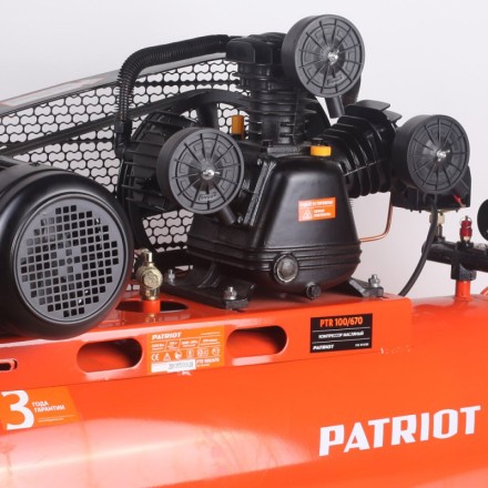 Компрессор масляный поршневой ременной PATRIOT PTR100/670 купить в Когалыме
