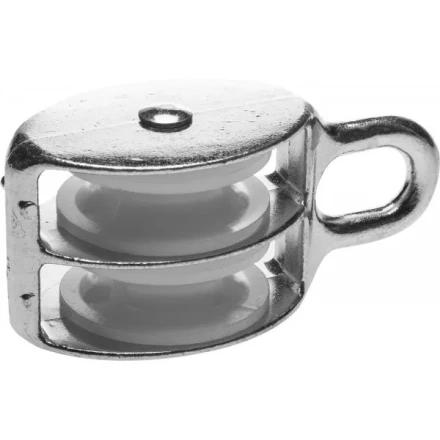 Блок ЗУБР двойной, оцинкованный, нейлоновый шкив, 8x30мм, 4 шт 4-304595-30 купить в Когалыме