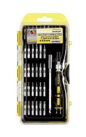 Набор вставок для точных работ с держателем 36 предметов пластиковый кейс Энкор 19842 купить в Когалыме