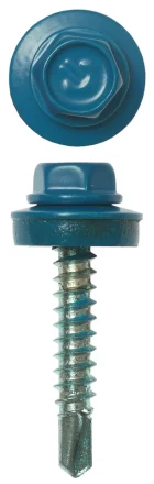 Саморезы ЗУБР окраш., RAL 5009 небесно-голуб., для крепл. кров. матер. к дерев. обреш., 4.8х29мм, 2500шт 4-300310-48-029-5009 купить в Когалыме