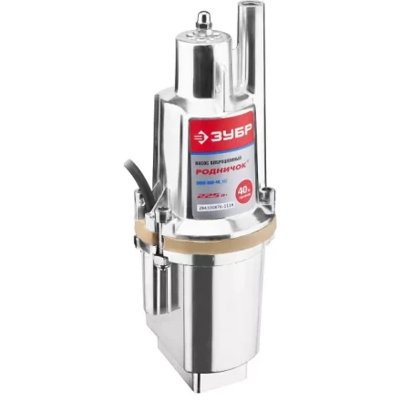 Насос ЗУБР "Родничок" вибрационный, погружной, для чистой воды, 18 л/мин, напор 60м, шнур 40м, 225Вт ЗНВП-300-40_М2_Х купить в Когалыме