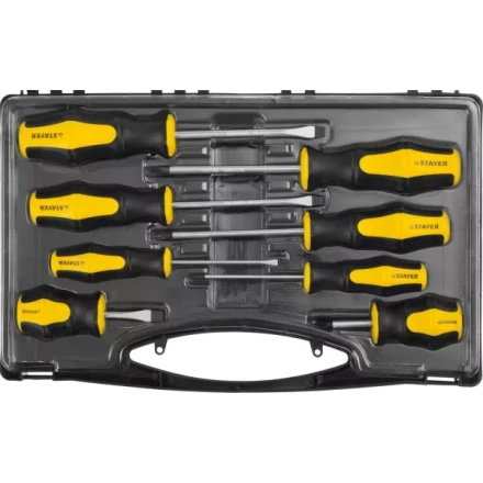 Набор STAYER "MASTER" HERCULES: Отвертки, Cr-V, эргономичная двухкомпонентная рукоятка, 8шт 25055-H8_z02 купить в Когалыме