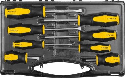 Набор STAYER &quot;MASTER&quot; HERCULES: Отвертки, Cr-V, эргономичная двухкомпонентная рукоятка, 8шт 25055-H8_z02 купить в Когалыме
