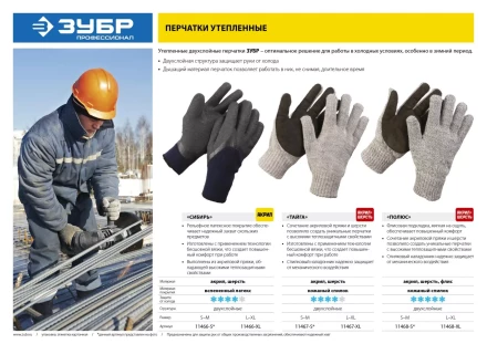 Перчатки утепленные Полюс серия ПРОФЕССИОНАЛ купить в Когалыме