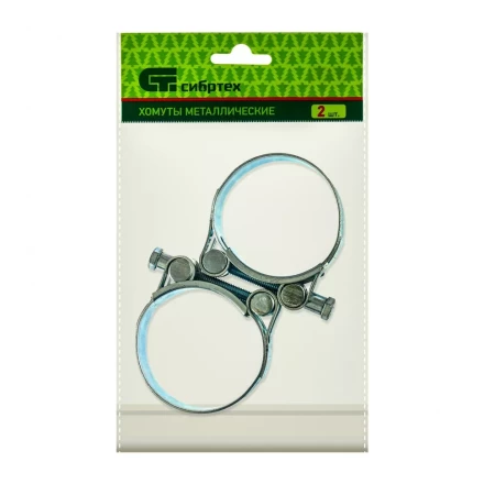 Хомуты металлические силовые 52-55 мм ширина 22 мм шарнирный W1 2 шт Сибртех 47541 купить в Когалыме
