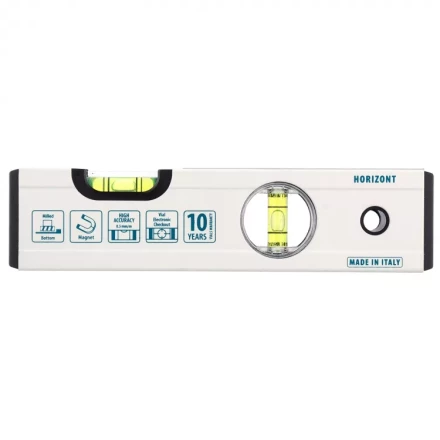 Уровень алюминиевый магнитный 200 мм фрезерованный 2 глазка Gross 33669 купить в Когалыме