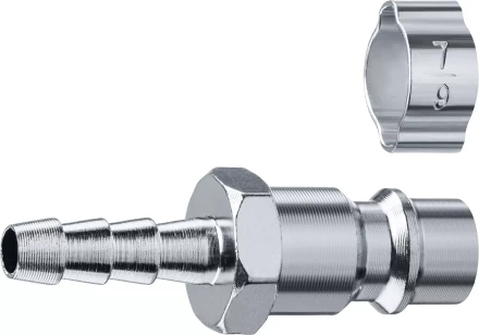 ЗУБР штуцер елочка, 6 мм - рапид штуцер, переходник с обжимным хомутом, Профессионал (64918-06) купить в Когалыме