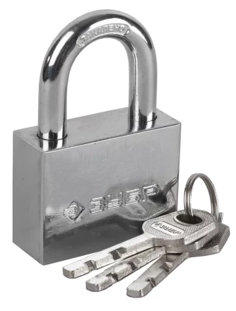 Замок ЗУБР "МАСТЕР" навесной, стальной корпус, закаленная дужка, 60мм 3710-60_z01 купить в Когалыме