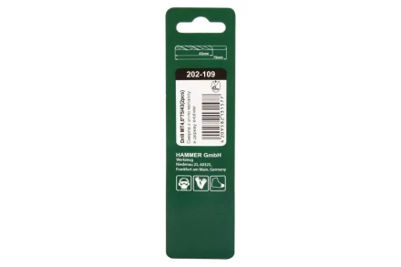 Сверло по металлу HAMMER Ф4х75мм (DR MT 4,0мм*75/43мм 2шт.) купить в Когалыме