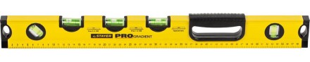 Уровень STAYER &quot;PROFI&quot; &quot;PROGRADIENT&quot;, градиентный, для &quot;водных&quot; работ, с фиксированными углами, 5 ампул, линейка, 60см 34730-060_z01 купить в Когалыме