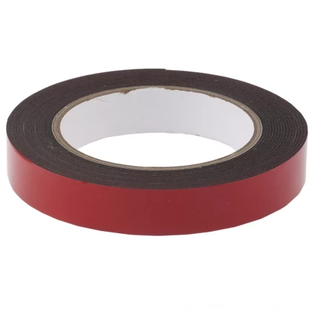 Лента клейкая на вспененной основе двусторонняя черная усиленная 19 мм х 5 метров MATRIX 89084 купить в Когалыме