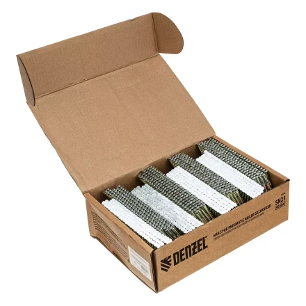 Гвозди для пнев. нейлера (оцинк.), длина - 90 мм, диам. - 3,05 мм, 2000 шт. Denzel 57690 купить в Когалыме