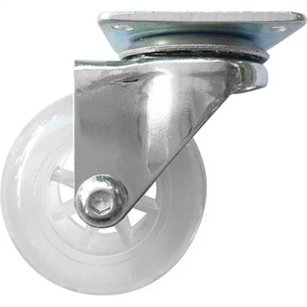Колесо ПУ прозрачное поворотное d-50 мм, крепление платформенное Сибртех 68732 купить в Когалыме