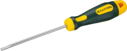 Отвертка KRAFTOOL, Cr-Mo-V сталь, двухкомпонентная противоскользящая рукоятка, SL, 4,0x90мм 250071-4.0-090 купить в Когалыме