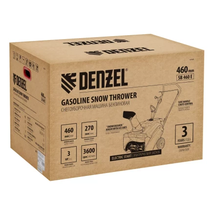 Бензиновая снегоуборочная машина Denzel SB 460 E, 99cc, эл.старт, шнек SnowCrusher купить в Когалыме