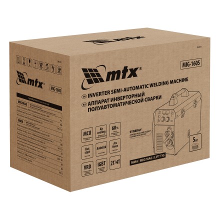 Аппарат инвертор. полуавтомат. cварки MTX MIG-160S 94301, 160A, ПВ 60%, катушка 5 кг купить в Когалыме