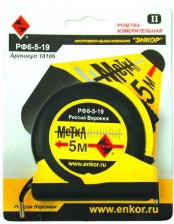 Рулетка 5м Метка Энкор 10106 купить в Когалыме