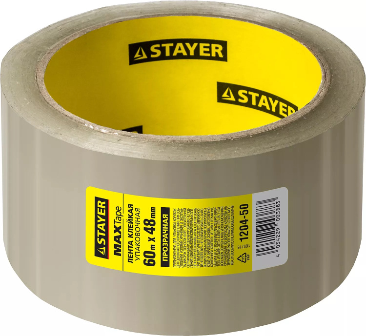 Клейкая лента, STAYER Master 1204-50, прозрачная, 48мм х 60м 1204-50 купить в Когалыме