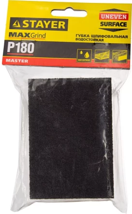 Губка шлифовальная STAYER "MASTER" четырехсторонняя, зерно - оксид алюминия, Р180, 100 x 68 x 26 мм. 3560-3 купить в Когалыме