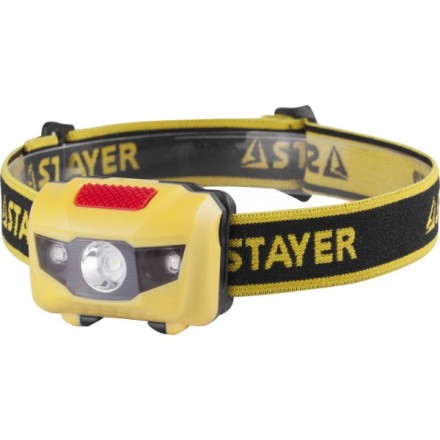 Фонарь STAYER &quot;MASTER&quot; налобный светодиодный, 1Вт(80Лм)+2LED, 4 режима, 3ААА 56568 купить в Когалыме