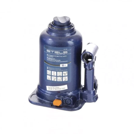 Домкрат гидравлический бутылочный телескопический 6 т подъем 170-430 мм Stels 51146 купить в Когалыме