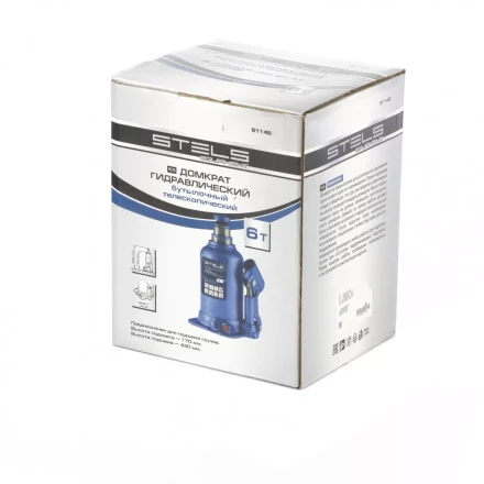 Домкрат гидравлический бутылочный телескопический 6 т подъем 170-430 мм Stels 51146 купить в Когалыме