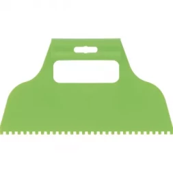 Шпатель для клея, пластмассовый, зубчатый 4х4 мм  СИБРТЕХ 86014