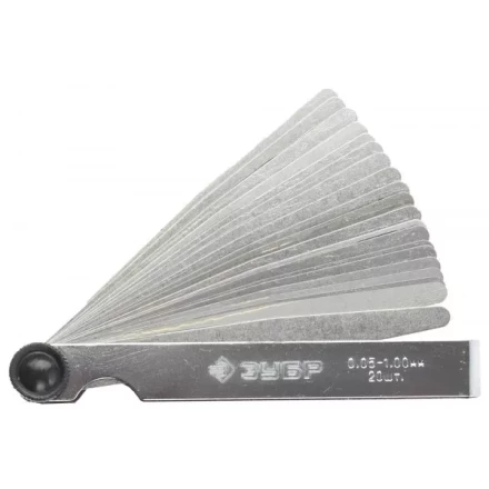 Набор ЗУБР "МАСТЕР" Щупы автомобильные, 0,05 - 1,00мм, 20шт 4325-H20_z01 купить в Когалыме