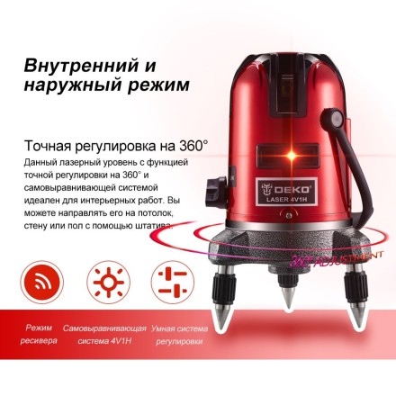 Уровень лазерный со штативом DEKO LL57 SET2, 065-0280 купить в Когалыме