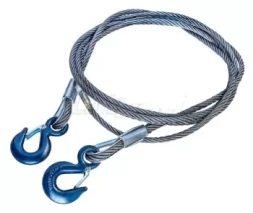 Буксировочный трос стальной крюк-крюк заплет Кч Din 1.5т