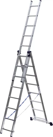Лестница СИБИН универсальная, трехсекционная со стабилизатором, 8 ступеней 38833-08 купить в Когалыме