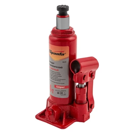 Домкрат гидравлический бутылочный, 4 т, h подъема 180–320 мм Sparta Compact 50339 купить в Когалыме