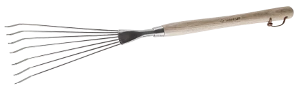 Грабельки ЗУБР "ЭКСПЕРТ" веерные из нержавеющей стали, деревянная ручка из ясеня, 7 круглых зубцов, 290х120х605мм 4-39475_z01 купить в Когалыме