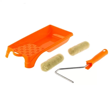 Малярный набор для фасадных работ: кювета 150 мм х 290 мм и мини-валик 110 мм Сибртех 80457 купить в Когалыме