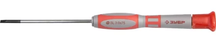 Отвертка ЗУБР "МАСТЕР" для точных работ, Cr-V, SL 3,0x75мм 25631-3.0-075 купить в Когалыме