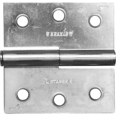 Петля дверная STAYER &quot;MASTER&quot; разъемная, цвет белый цинк, левая, 75мм 37613-75-1L купить в Когалыме
