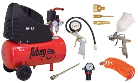Компрессор безмасляный поршневой прямой привод Fubag House Master KIT + набор 5 предметов купить в Когалыме