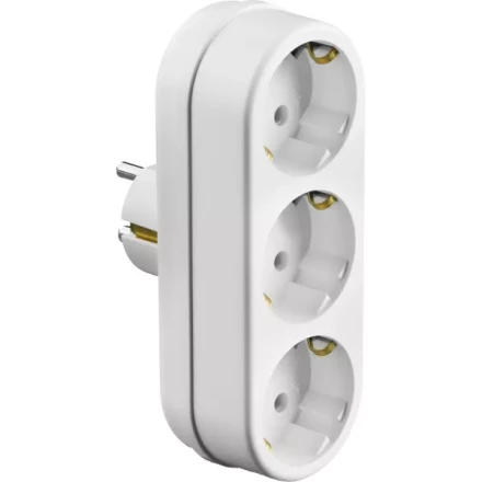 Разветвитель СИБИН электрический линейный с заземлением, 3 гнезда, 16А/220В 55099-3 купить в Когалыме