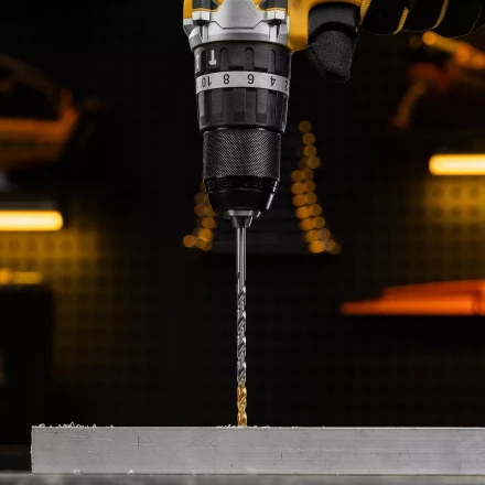 Сверло спиральное по металлу Denzel 5 х 132 мм, Р6М5, Golden Tip, удлиненное, 718254 купить в Когалыме