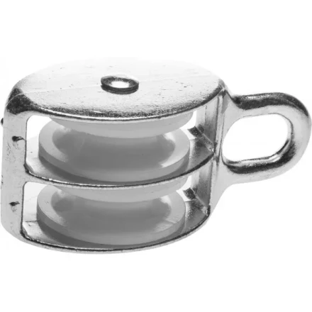 Блок ЗУБР двойной, оцинкованный, нейлоновый шкив, 9x40мм, 3 шт 4-304595-40 купить в Когалыме