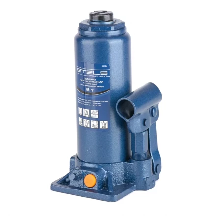 Домкрат гидравлический бутылочный 6 т h подъема 216–413 мм в пластиковом кейсе  STELS 51124 купить в Когалыме