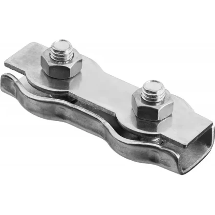 Зажим троса ЗУБР двойной, оцинкованный, 4мм, 2 шт 4-304446-04 купить в Когалыме