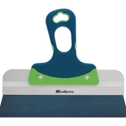 Шпатель фасадный, колоризованная пружинная сталь 65Г, 450 мм, 2-компонентная ручка  СИБРТЕХ 85556 купить в Когалыме